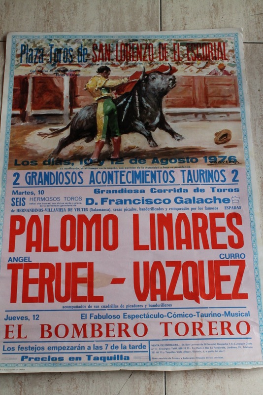 Cartel de toros de San Lorenzo de El Escorial. 10 y 12 de agosto de 1976.