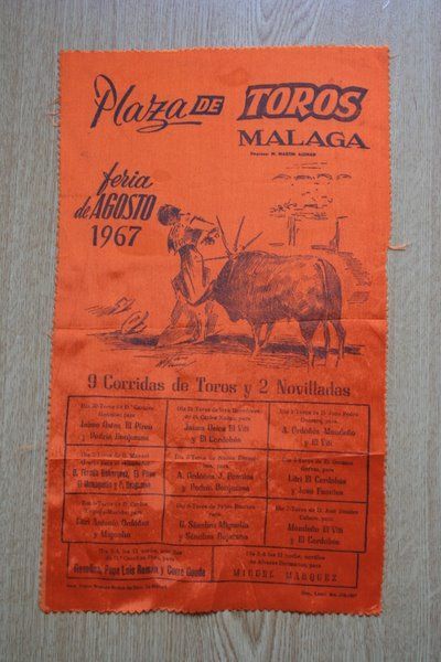 Cartel de toros de Málaga, 1967.