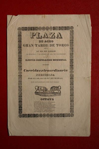 Cartel de toros de Acho