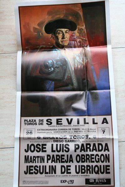 Cartel de toros de Sevilla. 1992.
