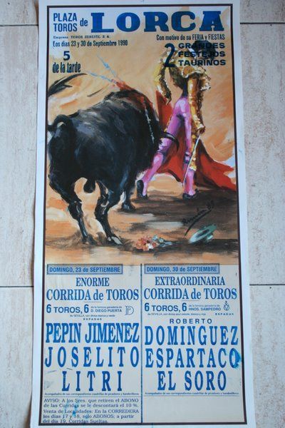 Cartel de toros de Lorca. 23 y 30 de septiembre de 1990.
