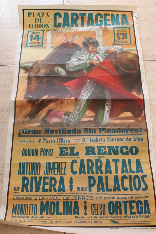 Cartel de toros de Cartagena. 14 de agosto de 1982.