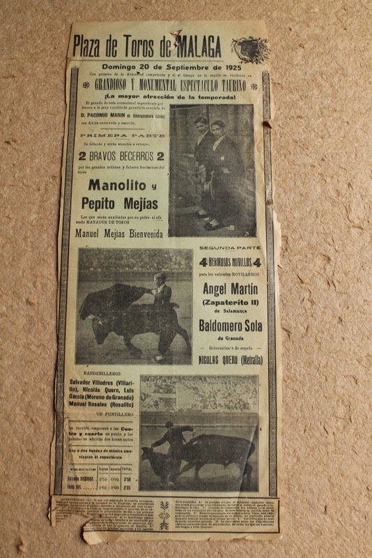 Cartel de toros de Málaga. 20 de septiembre de 1925. 