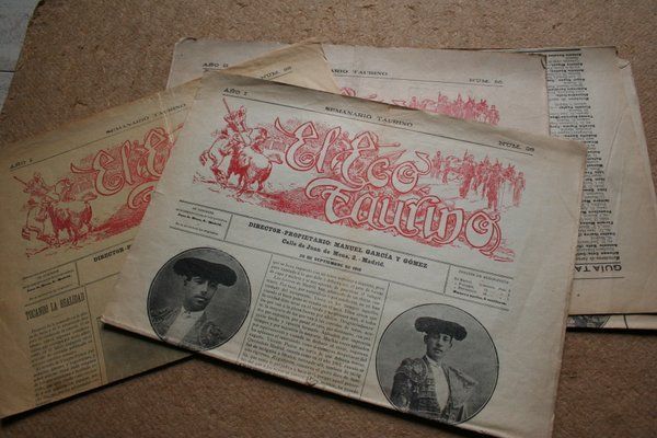 Eco Taurino (El) Director-propietario: Manuel García y Gómez. Lote de 5 números entre el 26, 26 de septiembre de 1910, y el 162, 10 de marzo de 1913.