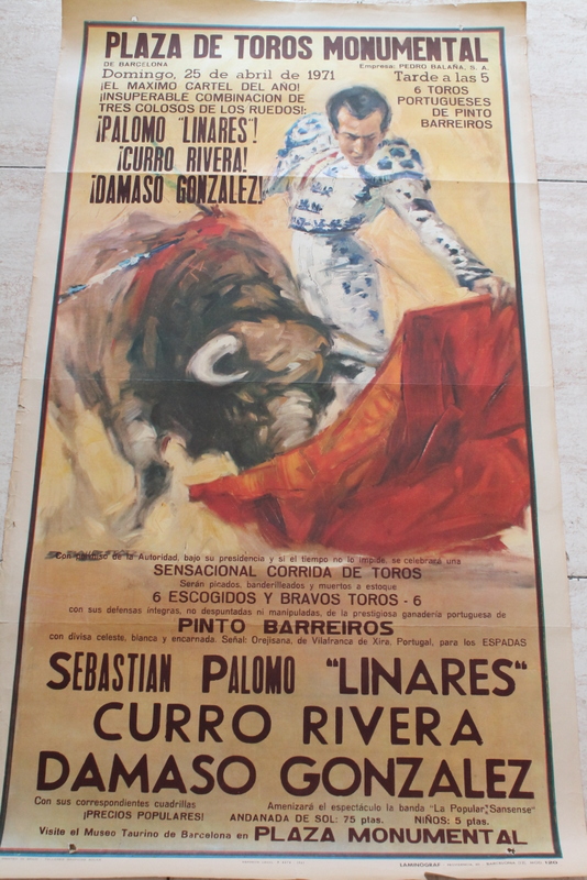 Cartel de toros de Barcelona. 25 de abril de 1971. 