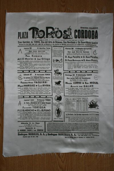 Cartel de toros de Córdoba. 1972.
