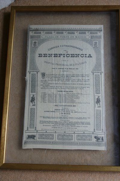 Cartel de Toros de Madrid. 20 de junio de 1886. Corrida Extraordinaria de Beneficencia