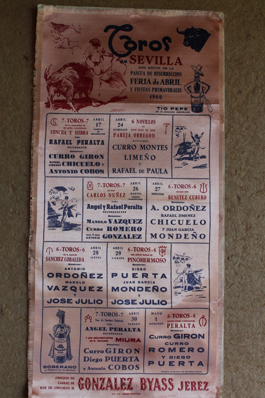 Cartel de toros de Sevilla. Feria de Abril y Fiestas Primaverales de 1960. Días 17 al 29 de abril.