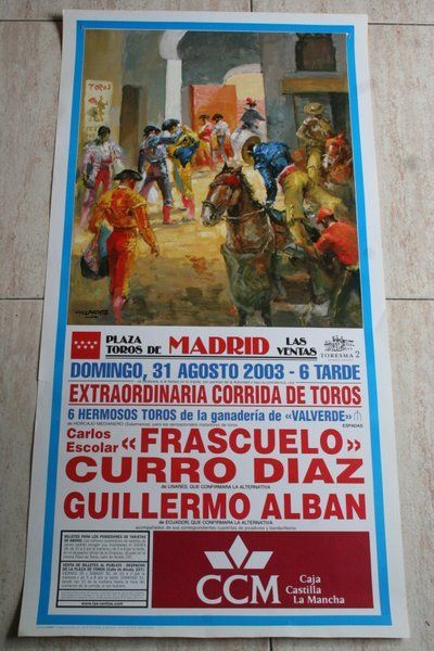 Cartel de toros de Madrid. 31 de agosto de 2003.