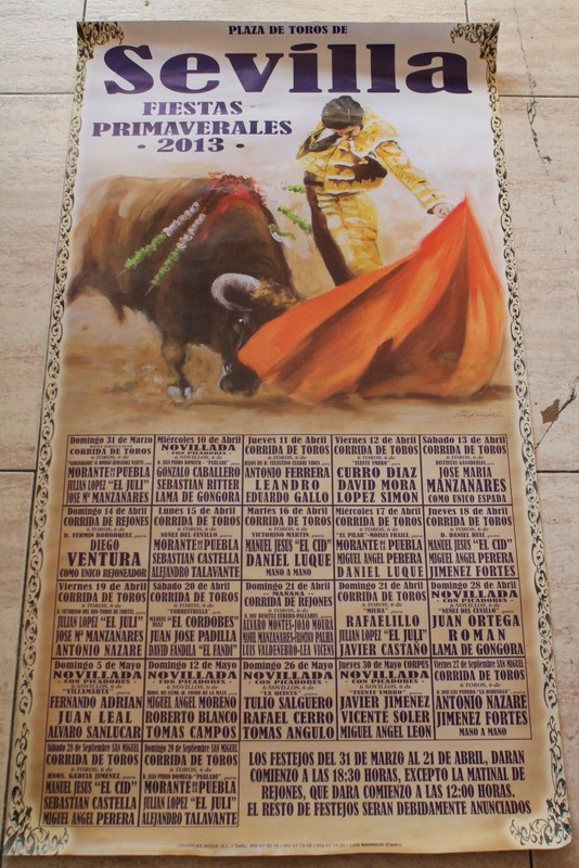 Cartel de toros de Sevilla. Fiestas Primaverales 2013. 