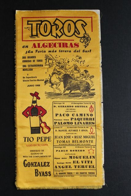 Cartel de toros de Algeciras. 16, 17 y 23 de junio de 1968.