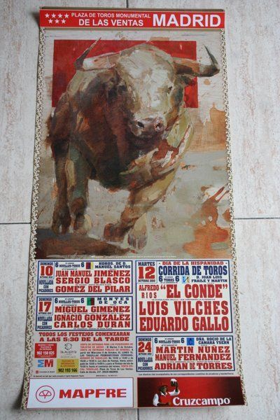 Cartel de toros de Madrid. 10, 12, 17 y 24 de octubre. 