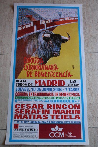 Cartel de toros de Madrid. 10 de junio de 2004.