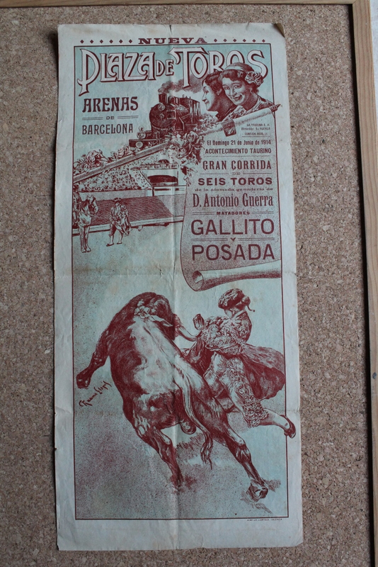 Cartel de toros de Arenas de Barcelona. 21 de junio de 1914. 