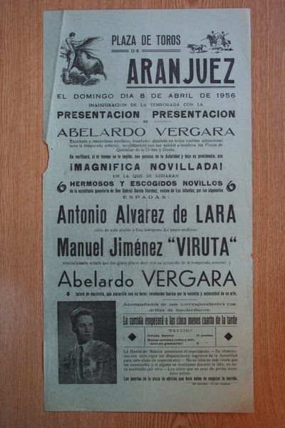 Cartel de toros de Aranjuez. 1956.