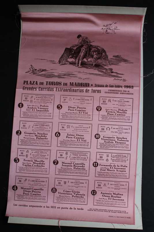 Cartel de toros de Madrid. San Isidro 1963.
