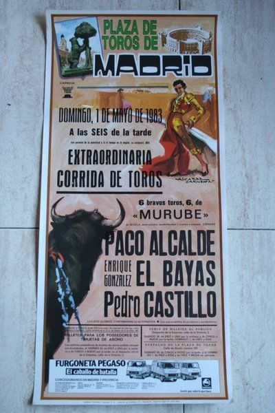 Cartel de toros de Madrid. 1 de mayo de 1983. 