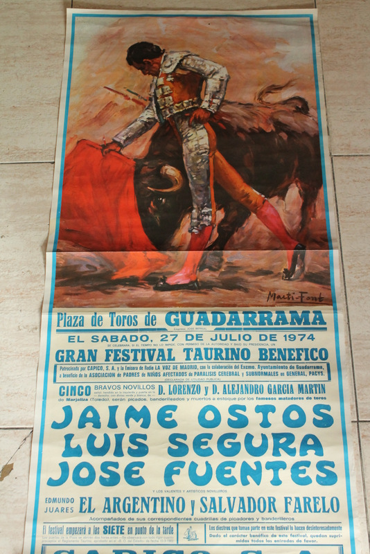 Cartel de toros de Guadarrama. 27 de julio de 1974. 