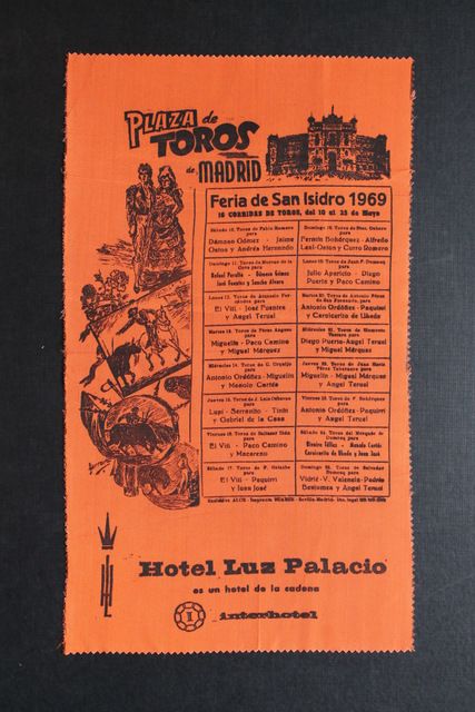 Cartel de toros de Madrid. Feria de San Isidro 1969. 