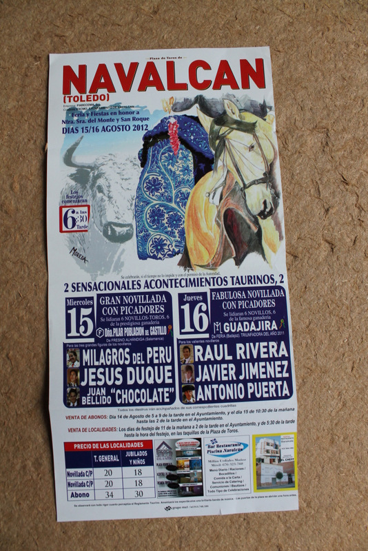Cartel de toros de Navalcán. 15 y 16 de agosto de 2012. 