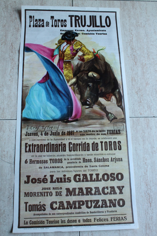 Cartel de toros de Trujillo. 4 de junio de 1987.