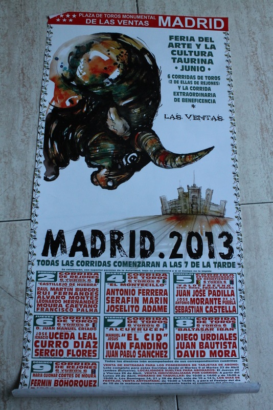 Cartel de toros de Madrid. Las Ventas. Feria del Arte y la Cultura Taurina y Corrida de Beneficencia. 2, 4, 5, 6, 7, 8 y 9 de junio 2013.