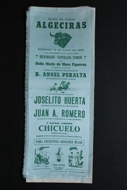 Cartel de toros de Algeciras. 19 de junio de 1955.