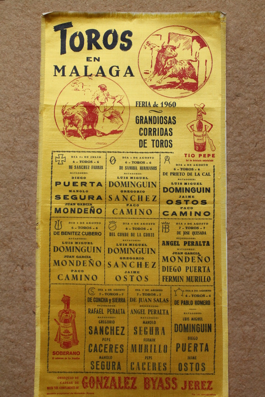 Cartel de toros de Málaga. Feria de 1960.