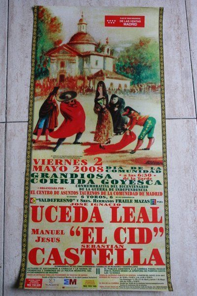 Cartel de toros de Madrid. 2 de mayo de 2008. Corrida goyesca.
