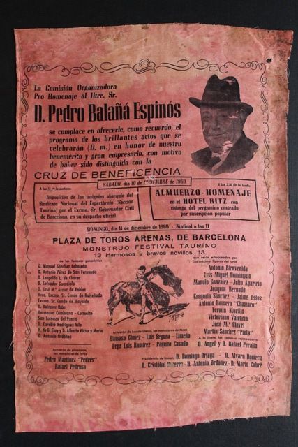 Cartel de toros de Barcelona. 10 de diciembre de 1960. 