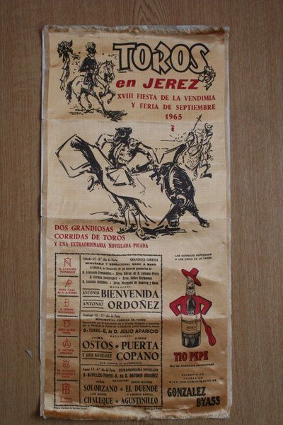 Cartel de toros de Jerez. Feria de Septiembre  1965.
