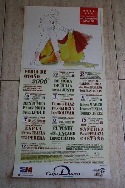 Cartel de toros de Madrid. 29 de septiembre al 12 de octubre. 