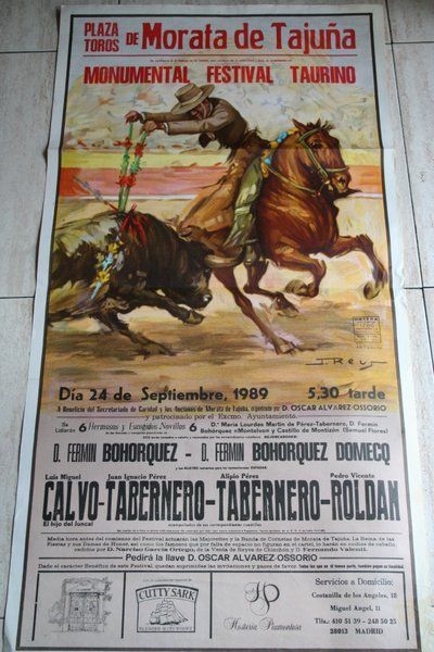 Cartel de toros de Morata de Tajuña. 24 de septiembre de 1989. 